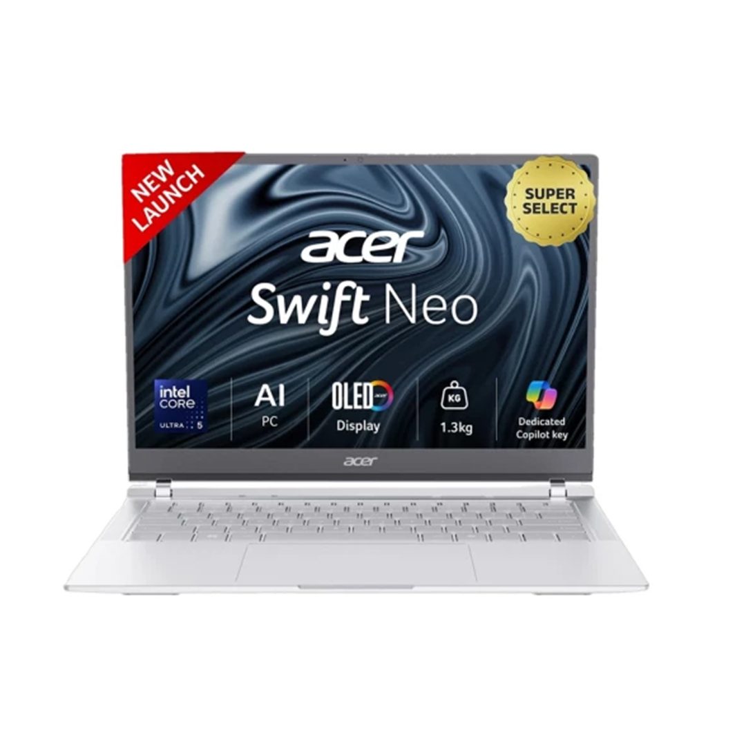 Acer Swift Neo | Intel Core Ultra 5 115U Processor | 16GB RAM | 512GB SSD Storage | 14"  WUXGA Display | Backlit Keyboard | Silver